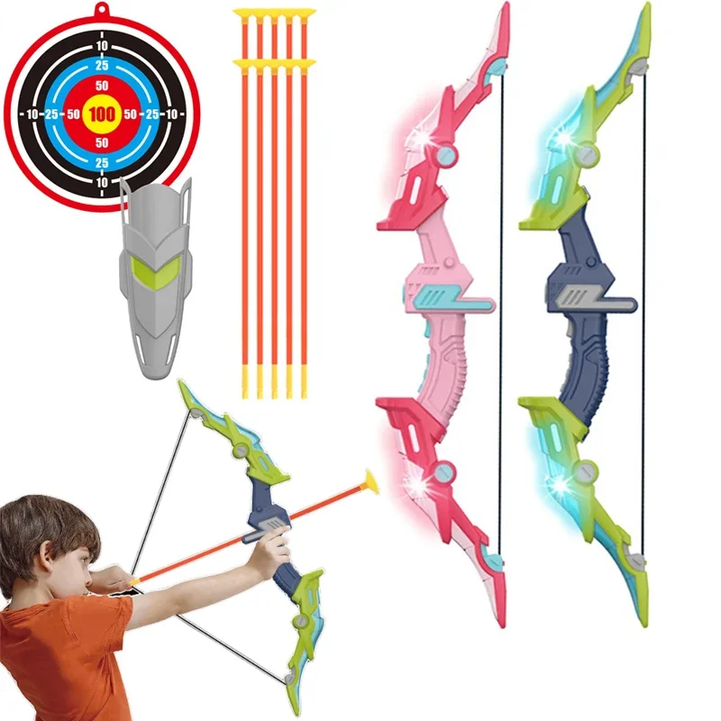 Outdoor Hunting Games For Kids - 子供のための弓と矢のキット,子供のための弓のキット,アーチェリーの練習,アウトドアスポーツ,ゲーム,狩猟,射撃,男の子のためのおもちゃの贈り物