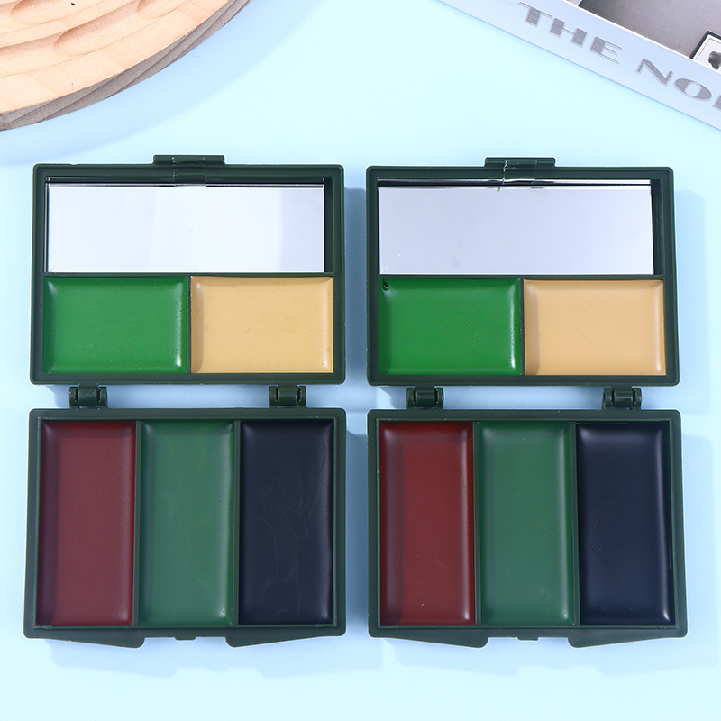 1 個 5 色迷彩フェイスペイントパレットミラー付き顔ボディ - Camo Face Paint のレビューと価格
