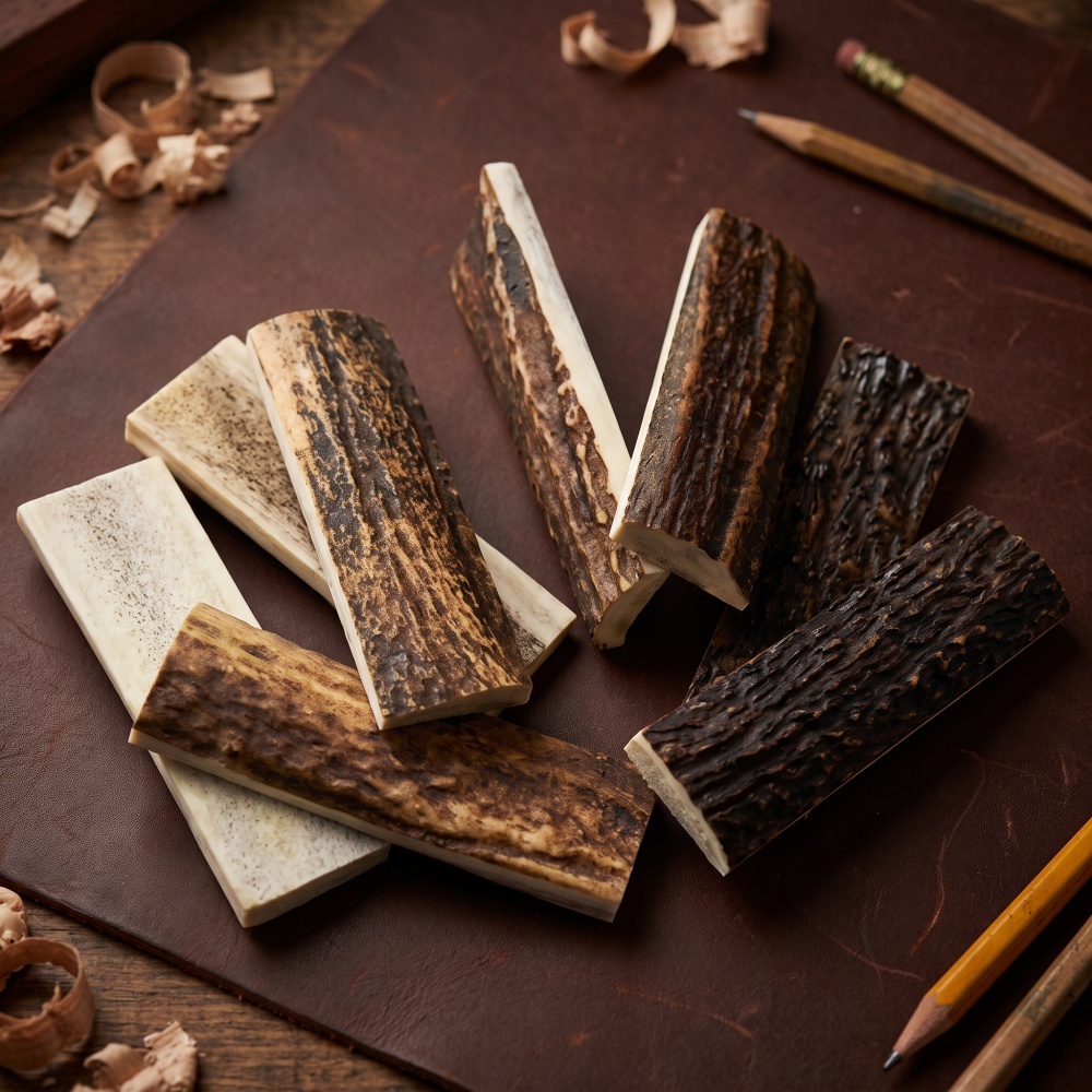 1 ペア高品質天然エルクホーンスタッグホーン製造ナイフハンド - Elk Bugle Call のレビューと価格